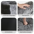 thumbnail image 3 of Congermom Bean Bag Chair, Giant Bean Bag Chairs for Adults, Bean Bag Sofa with Filler Faux Fur, Memory Foam Bean Bag Couches Fireside Lazy Sofa for Living Room, Bedroom, Office (GREY), 3 of 5