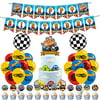 Party Supplies for Hot Wheels ,Hot Wheels Wild Racer Theme Birthday Party Suppliers,Hot Wheels Wild Racer Party Decoration Includes Cake Topper Banner Balloons Aluminum film balloon