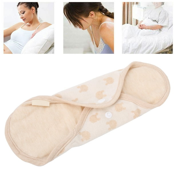 Tbest Reusable Sanitary Napkins, Fiber Cotton Cloth Reusable Menstrual Pads  For Home For Outdoor For Female For Daily Life