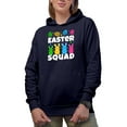 thumbnail image 2 of Easter Squad with Bunnies & Eggs, Easter Day, Navy Blue Hooded Sweatshirt or Hoodie, XL, 2 of 5
