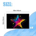 thumbnail image 2 of BaHomeck placemats Set of 4 Colorful Vector Illustration Of Vibrant Star On Black Background Cotton Linen rectangle Placemats for Kitchen Dining Table Indoor,Outdoor,18*12inch, 2 of 4