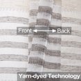 thumbnail image 5 of Sheer Curtains, Room Decorative Splicing Stripe Voile Grommet Sheer Curtain Panels Yarn Dyed Boucle Linen Textured Semi Sheer Window Drapes for Bedroom, 52" W x 63" L,Taupe/Brown,2 Panels, 5 of 7