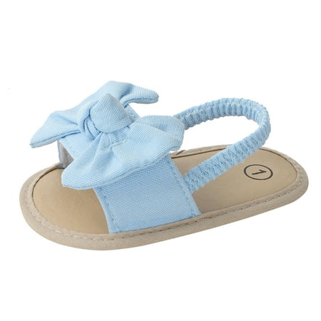 

Baby Sandals Children Toddler Girls Solid Bow Beach Shoes Prewalker