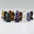 thumbnail image 6 of HOOUN 1.5" Natural Crystal Snake Carved Quartz Stone Serpent Rock Healing Reiki Decor-Moss Agate-1PC (Random Pick), 6 of 9