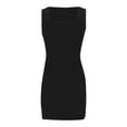 thumbnail image 6 of JIAYUE Women's Dress Mini Casual Elegant Sleeveless Square Collar Party Cocktail For Evening Banquet Summer With Back Zipper Versatile Female Dresses, 6 of 6