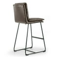 thumbnail image 4 of Glamour Home Aulani 30" Faux Leather Bar Stool with Cushions in Brown (Set of 2), 4 of 5