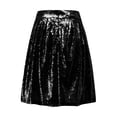 thumbnail image 5 of WAYUTE Women's Skirts Fashion High Waist Pleated Solid Color Short Skirt Loose Comfortable Sequin Skirt Party Performance Evening Wear Holiday Skirt, 5 of 6