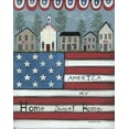 thumbnail image 2 of Deming, Bernadette 20x24 Gold Ornate Wood Framed with Double Matting Museum Art Print Titled - America My Home Sweet Home, 2 of 4