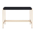 thumbnail image 2 of GZXS 40-Inch Minimalist Home Office Computer Desk with Charging Outlets and USB Ports, 20"W x 42"D x 30"H, Black and Gold, 2 of 7