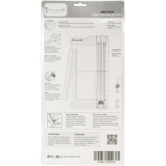 Dress My Craft Paper Trimmer 6"X12"-