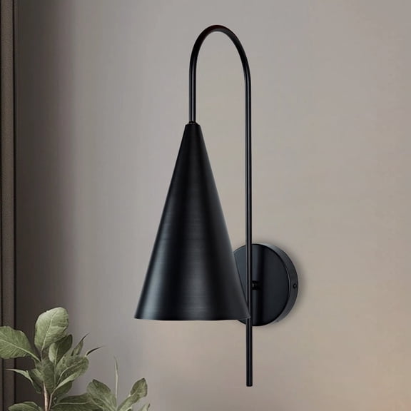 Modern Matte Black Conical Sconce , Wall Lights for Living Room , Outdoor Wall Lights