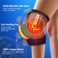 thumbnail image 6 of Heated Knee Brace Wrap with Massage, 1 PACK Heating Pads for Knee Pain Relief, 3 Adjustable Heat, Smart Timer and Vibration Knee Massager, Heating Knee Braces Massager for Arthritis Knee Pain, 6 of 9