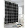thumbnail image 3 of Shower Curtain Black Buffalo Check Plaid Shower Curtains for Bathroom, Waterproof Polyester Shower Curtain Set with Hooks, Standard Size 66" x 72" Farmhouse Style, 3 of 6
