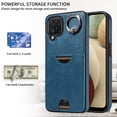 thumbnail image 6 of Case for Samsung Galaxy A12 Wallet with Credit Card Holder & Finger Ring Stand, PU Leather Slim Cover Shockproof Scratch Resistant Full Protection Case for Samsung Galaxy A12, Blue, 6 of 11