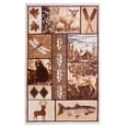 thumbnail image 1 of Furnish My Place Indoor Cabin Lodge Rug with Jute Backing - 7 ft. 8 in. x 11 ft., Multicolor, Bear and Deer Flies, Area Rug for Living Room, Bedroom, Hallway, 1 of 9