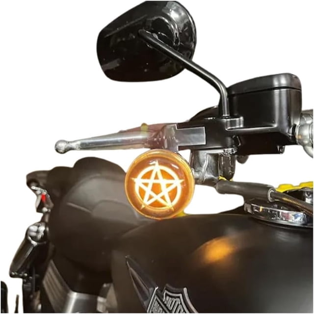 Divertida cubierta de lente para motocicleta, divertida cubierta de lente para luz de giro de motocicleta, divertida cubierta de lente para motocicleta Compatible con muchas marcas de motocicletas (no