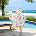 thumbnail image 3 of Yayeee Kids Hooded Towel with Hand Pockets Beach Soft Absorbent Bath Wrap 50 x 23.5 inch, Cute Easter Eggs, 3 of 5