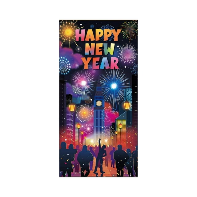 Toile de Fond pour Fêtes de Noël, Bannière du Réveillon du Nouvel An Décoration de Fond de Fête