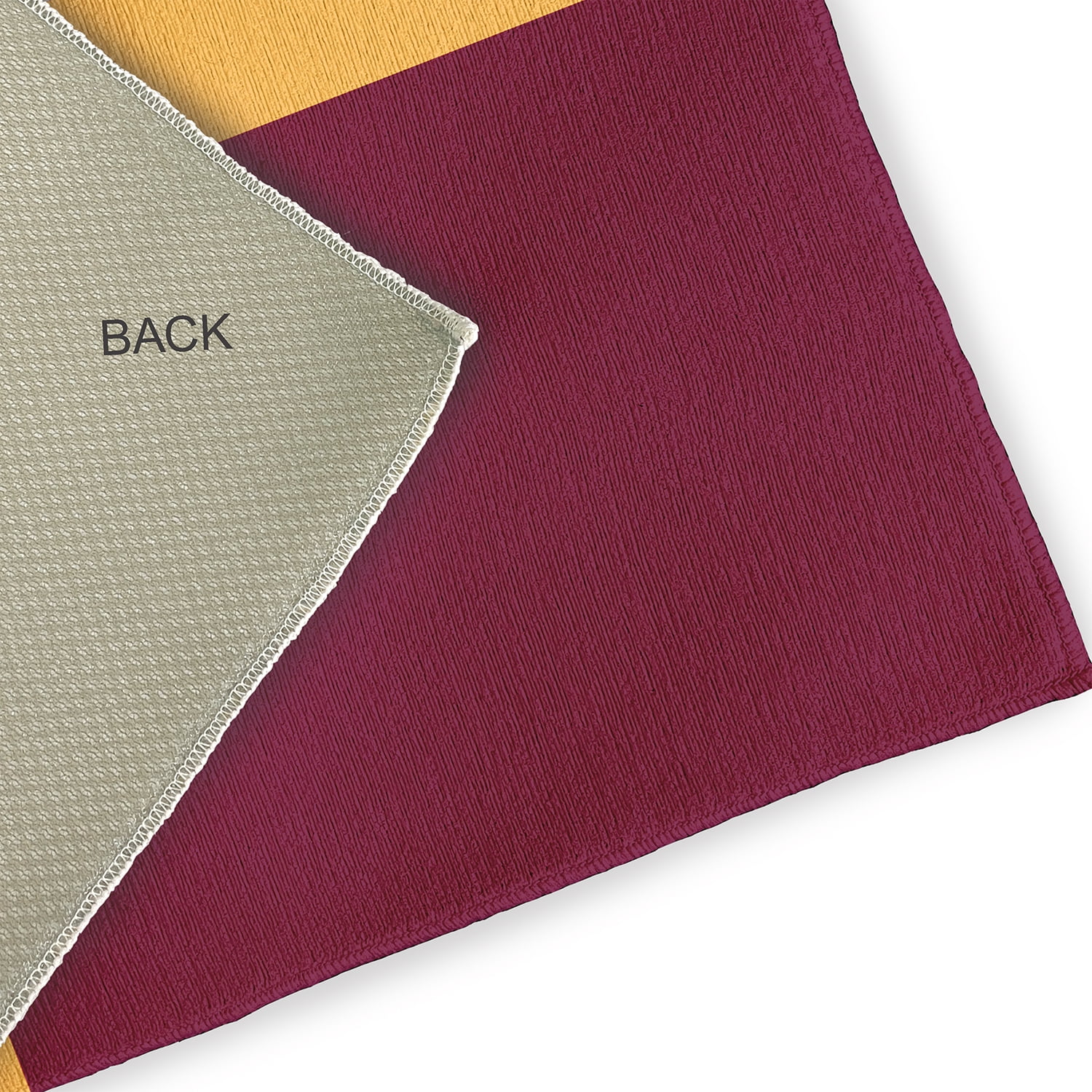 5' Round Simply Daisy Bold Blocks Modern & Contemporary Chenille Area Rug, Maroon Red