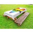 thumbnail image 1 of Pride Outdoor Tablecloth, Hand Lettering on Watercolor Artistic Heart Symbol of Gay Marriage Inspirational, Decorative Washable Fabric Picnic Tablecloth, 58 X 104 Inches, Multicolor, by Ambesonne, 1 of 2