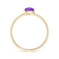thumbnail image 2 of ANGARA Natural Bezel-Set Cushion Amethyst Solitaire Ring in 14K Yellow Gold for Women (Size-5mm) | February Birthstone, Birthday, Anniversary, Jewelry Gift for Women | Natural Amethyst Ring, 2 of 9