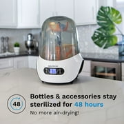 Baby Brezza Baby Bottle Sterilizer and Dryer Machine – Electric Steam Sterilization- Universal Fit - Pacifiers, Glass, Plastic, and Newborn Feeding Bottles, White