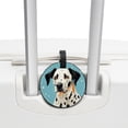 thumbnail image 3 of Spotted Dog 2pcs PU Leather Round Bag Tags with Privacy Cover and Name ID Tag - Suitcase Tags for Travel Luggage, Handbags, Backpacks, School Bags, 3 of 6