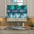 thumbnail image 5 of Palm Tree Kitchen Curtains 2 Panels UV Protected Tier Curtains, Half Window Curtains Kitchen Tiers for Guest Room Bathroom Sink Laundry Room Basement,24 x 27 Inch, 5 of 7
