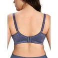 thumbnail image 3 of Deyllo Women Plus Size Full Coverage Bra Seamless Non Padded Soft Bra Unlined Comfort Everyday Blue Bras Clothes Size 40B, 3 of 3