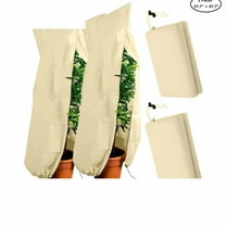 Winter Zipper Plant Covers - Warm Plant Protection Cover Bags, Frost Cloth Blanket Protecting Fruit Tree Potted Plants from Freezing Animals Eating(120*180cm,Off White)
