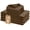 Brown, variant on Native Fab 8 Piece Kitchen Towels & Dish Cloth Set - Absorbent, Durable, Quick Drying Towel for Cleaning, Cooking, Baking - Ideal for Home, Cafes & Daily Use, Machine Washable & Reusable - Beige