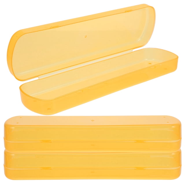 unbranded 3Ud Estuche Para Pasta De Y Amarillo Caja Plástica Para Almacenaje Portátil