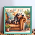thumbnail image 2 of Kit Punto Cruz Con Perro Salchicha Hilo Algodón Ecológico Bordado 11CT 40x40cm, 2 of 9