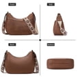 thumbnail image 6 of FALAN MULE Small Crossbody Bags for Women Leather Triple Zip Shoulder Handbag with Adjustable Shoulder Strap, 6 of 6