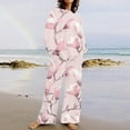 thumbnail image 2 of SnZhen Two Piece Sets for Women Women's Casual Printed Long Sleeved Round Neck Top With Pants Set, 2 of 5
