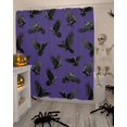 thumbnail image 4 of Halloween Crows Shower Curtain Set ，Waterproof Fabric Shower Curtains Retro Classic Watercolor Art Purple Texture Shower Curtains for Bathroom,Bathroom Decor 54x"78", 4 of 6