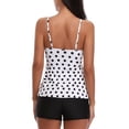 thumbnail image 3 of Women Swimsuits with Boy Shorts Tummy Control Two Piece Bathing Suits Ruffle Swim Tank Top Swimwear S-2XL, 3 of 5