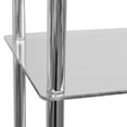 thumbnail image 3 of Home Basics 3 Tier Over the Toilet Space Saver with Tempered Glass Shelves, Chrome, 3 of 6