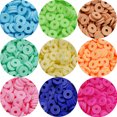 thumbnail image 2 of 350 cuentas de arcilla polimérica redondas y planas de 6 mm, espaciadoras sueltas para hacer joyas, manualidades, pulseras, collares, accesorios, 2 of 5