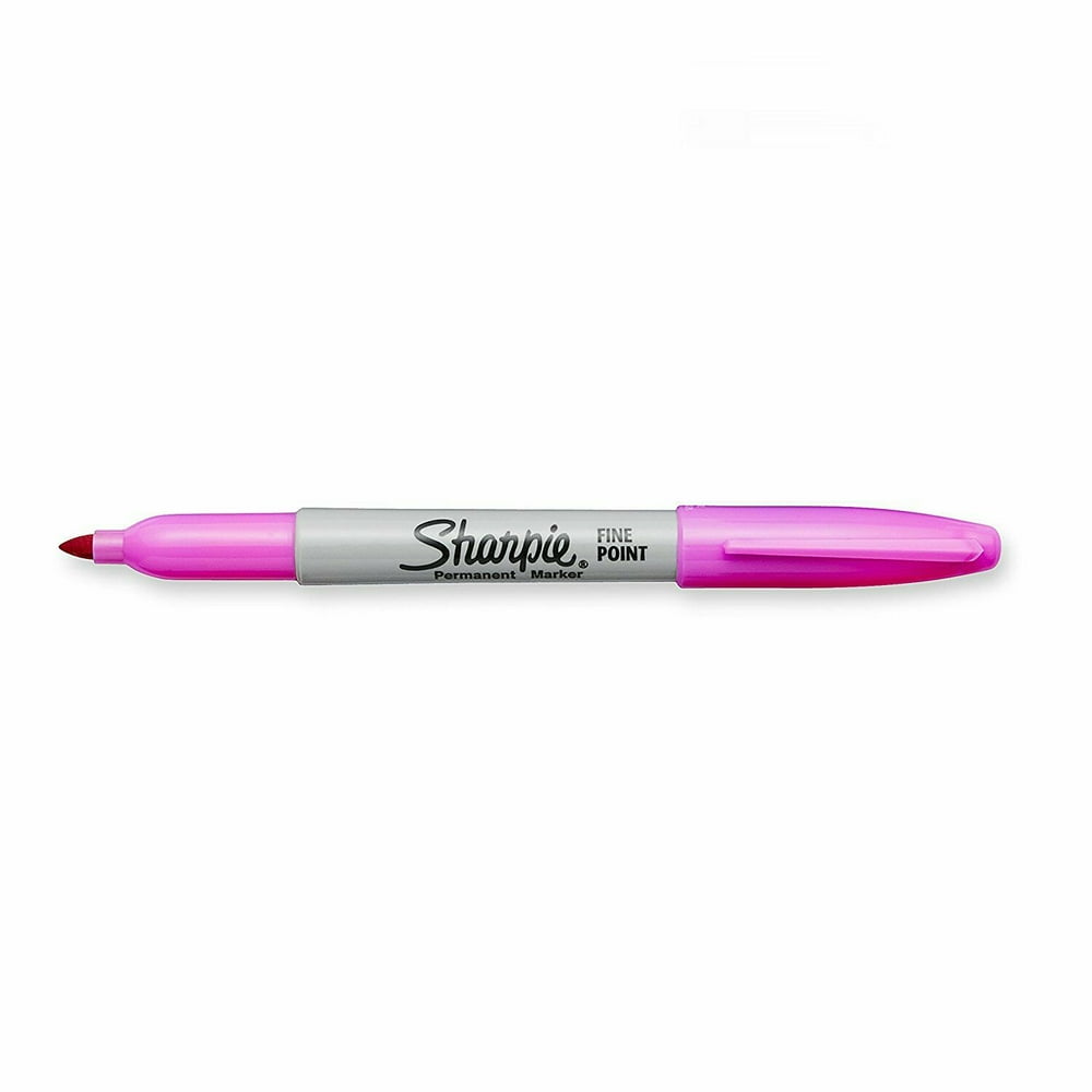 Sharpie Permanent Marker, Fine Point, Electric Pink, 12Count Walmart