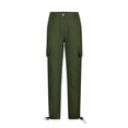 thumbnail image 4 of OKBOP Cuffed Womens Cargo Joggers Slim Fit Casual 2023 High Waist Trousers Full Length Travel Ladies with Pockets Combat Work Pants, 4 of 6