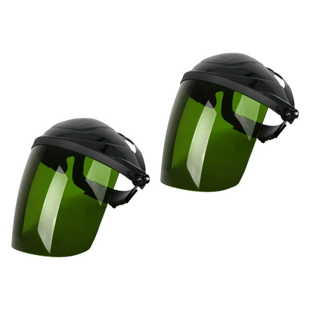 Protector de Máscara facial de soldadura Perfecl 2 piezas transparente ajustable ligera Verde