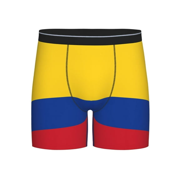 Men Colombia Flag Boxer Briefs Moisture Wicking Funny Boxer Shorts