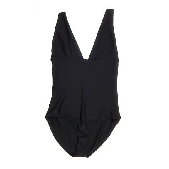 MIKOH One-Piece V-Neck Swimsuit, Black, Small