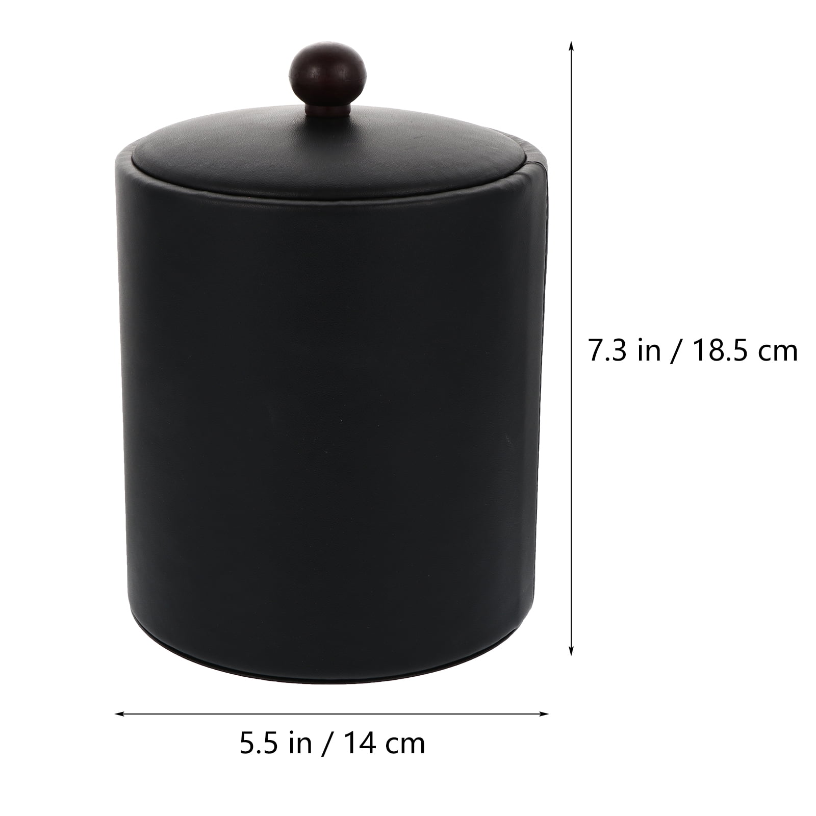 OUNONA Sturdy Ice Bucket for Storage Use Made of Stainless Steel Black Color Fits Various Occasions 1PC
