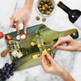 thumbnail image 4 of Fantasy Cutting Board, Surreal Bridge Gateway with Ornaments Enchanted Woods Land, Decorative Tempered Glass Cutting and Serving Board, Wine Bottle Shape, White Pale Yellow Green, by Ambesonne, 4 of 5