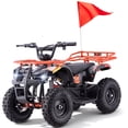 thumbnail image 3 of 36V Electric 500W Motor 4‑Wheeler with Front & Rear Suspension, IVFJFV Electric 4‑wheel Off‑Road Deep‑Tread Tires & Safety Warning Flag & Bright LED Headlights,Orange, 3 of 9