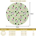 thumbnail image 3 of Cow and Heart Green Pattern Round Tablecloth 70"x70", Wrinkle Resistant Wipeable Table Cover for Kitchen Dining Room Picnic Patio and Party, 3 of 6