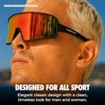 thumbnail image 6 of GRINDERPUNCH Polarized Sports Sunglasses Men Women Cycling Mountain Biking Baseball Hiking Softball Ski Running Glasses - Red, 6 of 8