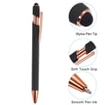 thumbnail image 4 of Bolígrafo Uxcell con punta de stylus, bolígrafo de metal, tinta negra, punta media de 1.0 mm, estilo 2, paquete de 12 en negro, 4 of 6